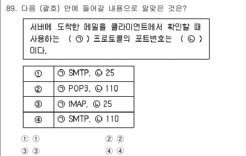 리눅스마스터_1급 2022년 89번 - 정답과 핵심 포인트를 검수 중인 기출문제