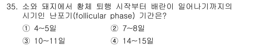 축산기사 2022년 35번 - 정답과 핵심 포인트를 검수 중인 기출문제