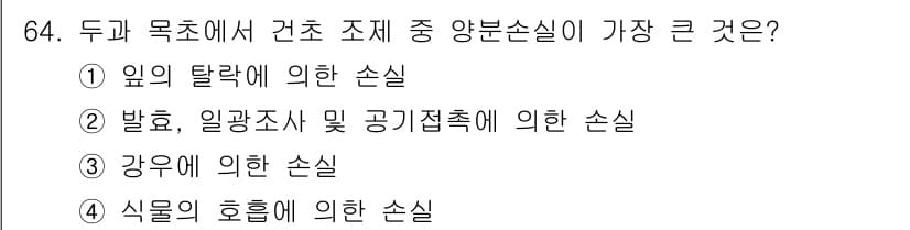 축산기사 2022년 64번 - 정답과 핵심 포인트를 검수 중인 기출문제