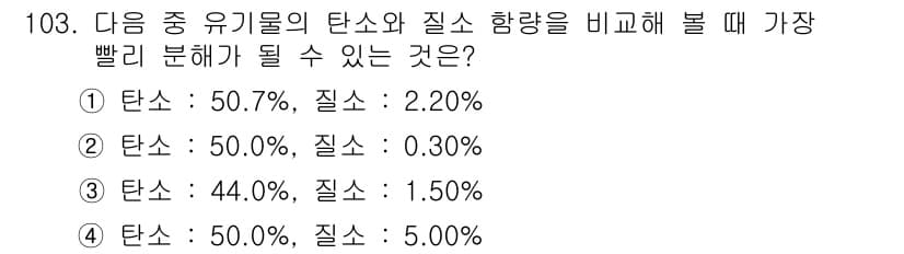 조경기사 2022년 103번 - 정답과 핵심 포인트를 검수 중인 기출문제