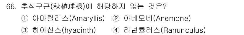 조경기사 2022년 66번 - 정답과 핵심 포인트를 검수 중인 기출문제