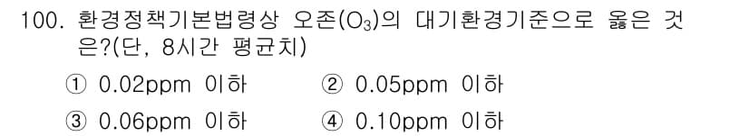 자연생태복원기사 2017년 100번 - 정답과 핵심 포인트를 검수 중인 기출문제