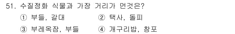 자연생태복원기사(구) 2019년 51번 - 정답과 핵심 포인트를 검수 중인 기출문제