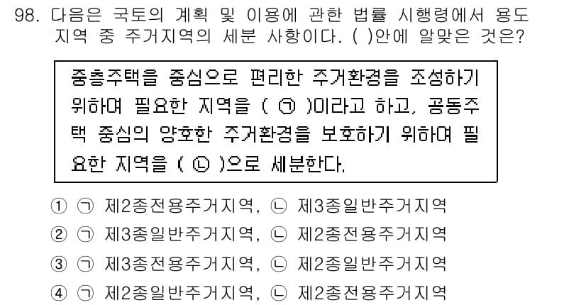 자연생태복원기사 2019년 98번 - 정답과 핵심 포인트를 검수 중인 기출문제