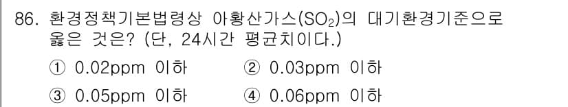 자연생태복원기사(구) 2020년 86번 - 정답과 핵심 포인트를 검수 중인 기출문제