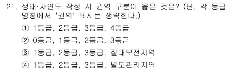 자연생태복원기사(구) 2021년 21번 - 정답과 핵심 포인트를 검수 중인 기출문제