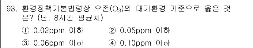 자연생태복원기사(구) 2021년 93번 - 정답과 핵심 포인트를 검수 중인 기출문제