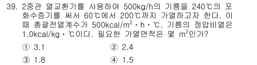 화공기사(구)(구) 2016년 39번 - 정답과 핵심 포인트를 검수 중인 기출문제