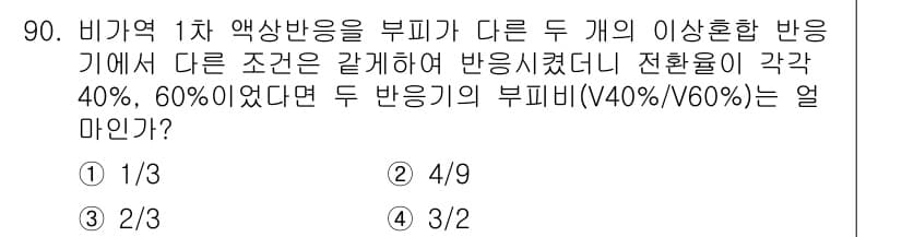 화공기사(구)(구) 2016년 90번 - 정답과 핵심 포인트를 검수 중인 기출문제