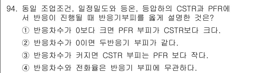 화공기사 2016년 94번 - 정답과 핵심 포인트를 검수 중인 기출문제