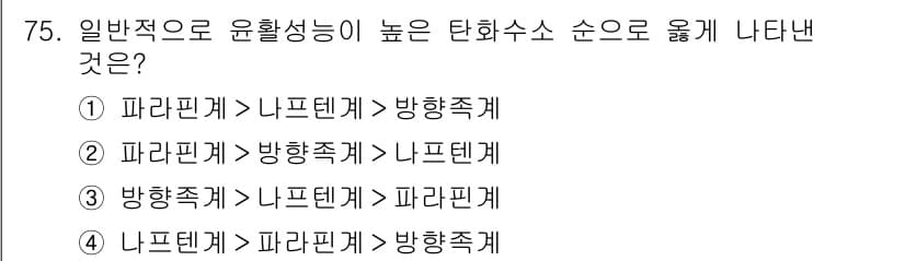화공기사(구) 2017년 75번 - 정답과 핵심 포인트를 검수 중인 기출문제