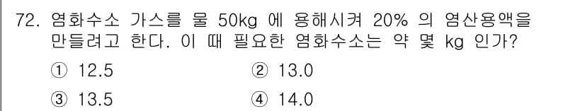 화공기사(구)(구) 2018년 73번 - 정답과 핵심 포인트를 검수 중인 기출문제