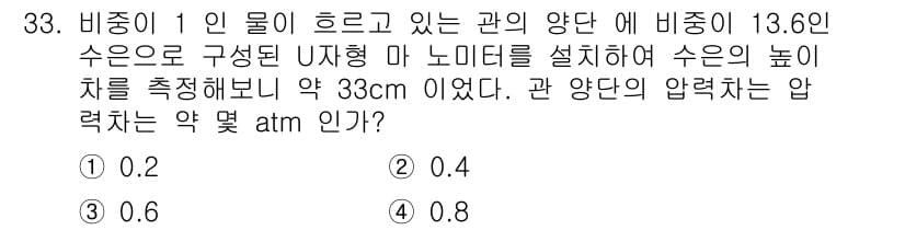 화공기사 2018년 34번 - 정답과 핵심 포인트를 검수 중인 기출문제