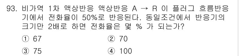 화공기사 2018년 94번 - 정답과 핵심 포인트를 검수 중인 기출문제