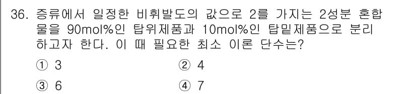 화공기사(구) 2019년 36번 - 정답과 핵심 포인트를 검수 중인 기출문제