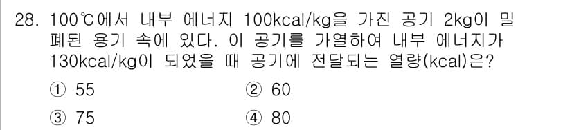 화공기사(구)(구) 2020년 28번 - 정답과 핵심 포인트를 검수 중인 기출문제