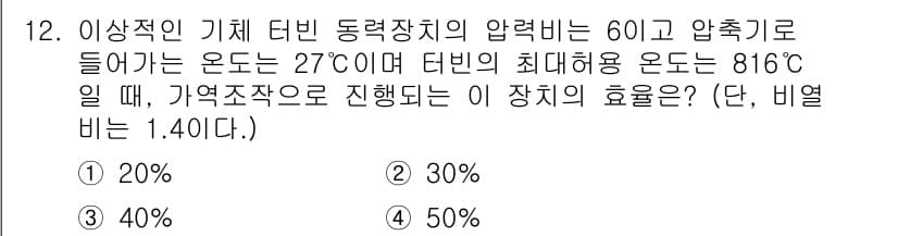 화공기사 2020년 12번 - 정답과 핵심 포인트를 검수 중인 기출문제