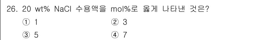 화공기사 2020년 26번 - 정답과 핵심 포인트를 검수 중인 기출문제