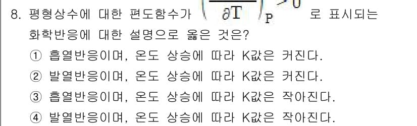 화공기사(구) 2021년 8번 - 정답과 핵심 포인트를 검수 중인 기출문제