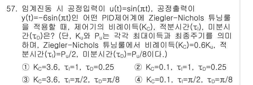 화공기사 2021년 57번 - 정답과 핵심 포인트를 검수 중인 기출문제