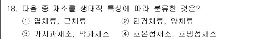시설원예기사 2022년 18번 - 정답과 핵심 포인트를 검수 중인 기출문제