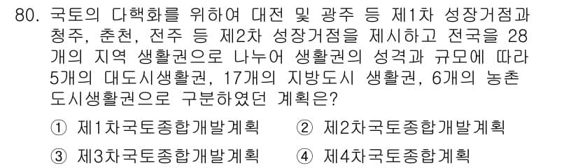 도시계획기사 2022년 80번 - 정답과 핵심 포인트를 검수 중인 기출문제