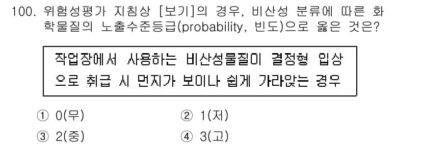 바이오화학제품제조기사 2021년 100번 - 해설: 비산설계는 분산이 큰 화학물질의 특성을 고려해야 하며, 높은 사고... 에 관한 핵심 기출문제