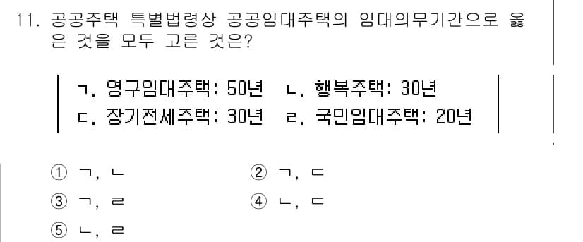 주택관리사보_2차 2020년 11번 - 정답과 핵심 포인트를 검수 중인 기출문제