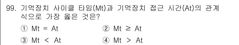 컴퓨터시스템기사(A형) 2022년 99번 - 정답과 핵심 포인트를 검수 중인 기출문제