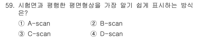 초음파비파괴검사기사(구) 2021년 59번 - 정답과 핵심 포인트를 검수 중인 기출문제