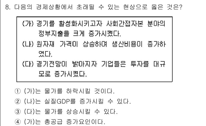 9급_국가직_공무원_경제학개론 2022년 8번 - 정답과 핵심 포인트를 검수 중인 기출문제