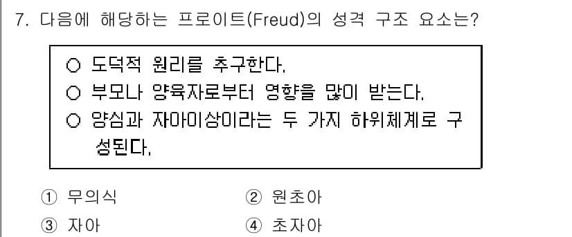9급_국가직_공무원_교육학개론 2022년 7번 - 정답과 핵심 포인트를 검수 중인 기출문제