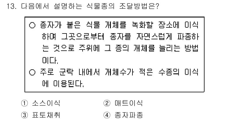 9급_국가직_공무원_조경계획및설계 2022년 13번 - 정답과 핵심 포인트를 검수 중인 기출문제