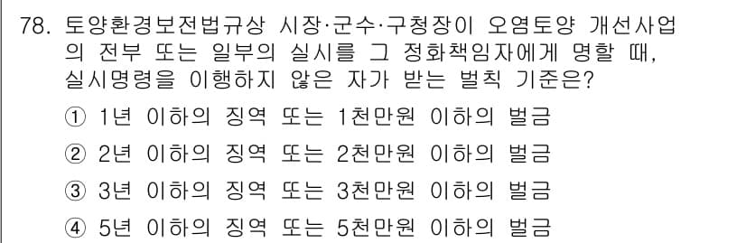토양환경기사 2022년 78번 - . 

정답인 이유는 시행령에 따라 사업의 규모와 복잡성에 따라 요구되는... 에 관한 핵심 기출문제