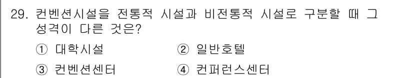 컨벤션기획사_2급(구) 2019년 29번 - 정답과 핵심 포인트를 검수 중인 기출문제