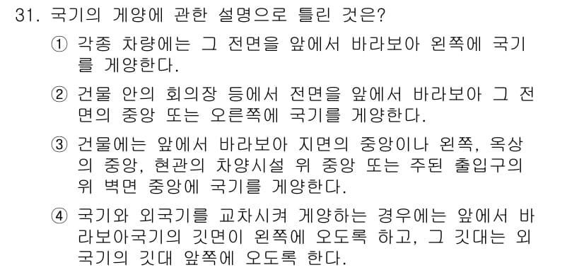 컨벤션기획사_2급 2022년 31번 - 국가의 기획은 특정 위치(좌측 또는 우측)에서 바라보는 시점을 기준으로 ... 에 관한 핵심 기출문제
