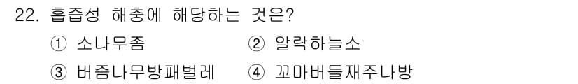 산림기사 2022년 22번 - 정답과 핵심 포인트를 검수 중인 기출문제