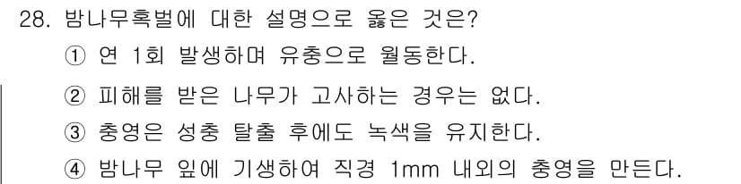 산림기사 2022년 28번 - 정답과 핵심 포인트를 검수 중인 기출문제