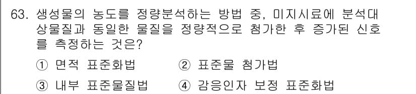 바이오화학제품제조기사 2022년 63번 - 정답과 핵심 포인트를 검수 중인 기출문제