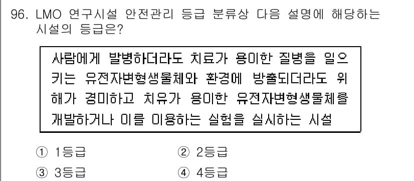 바이오화학제품제조기사 2022년 96번 - 정답과 핵심 포인트를 검수 중인 기출문제