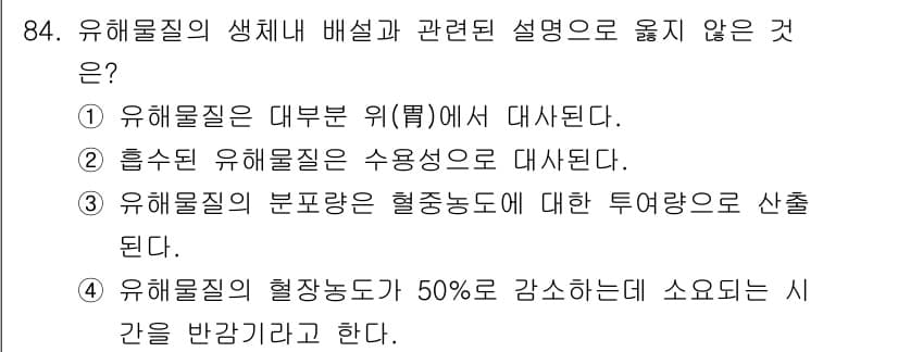 산업위생관리기사 2022년 86번 - 정답과 핵심 포인트를 검수 중인 기출문제