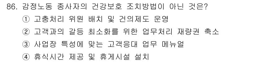 텔레마케팅관리사 2022년 86번 - 정답과 핵심 포인트를 검수 중인 기출문제