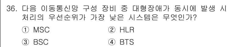 정보통신기사 2017년 36번 - 정답과 핵심 포인트를 검수 중인 기출문제