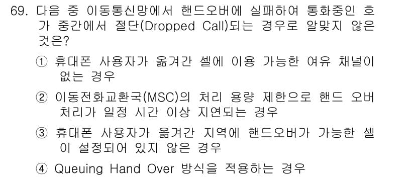 정보통신기사(구) 2019년 69번 - 정답과 핵심 포인트를 검수 중인 기출문제