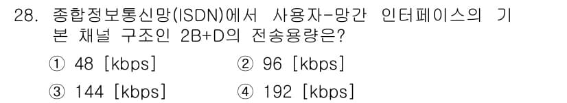 정보통신기사 2019년 28번 - 정답과 핵심 포인트를 검수 중인 기출문제