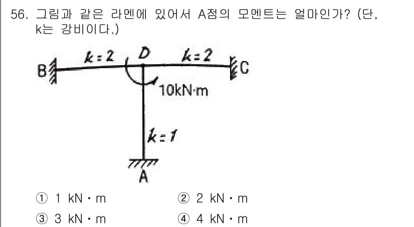 건축기사 2022년 56번 - 정답과 핵심 포인트를 검수 중인 기출문제