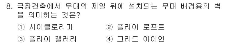 실내건축기사(구) 2022년 8번 - 정답과 핵심 포인트를 검수 중인 기출문제