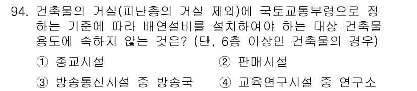 실내건축기사(구) 2022년 94번 - 정답과 핵심 포인트를 검수 중인 기출문제