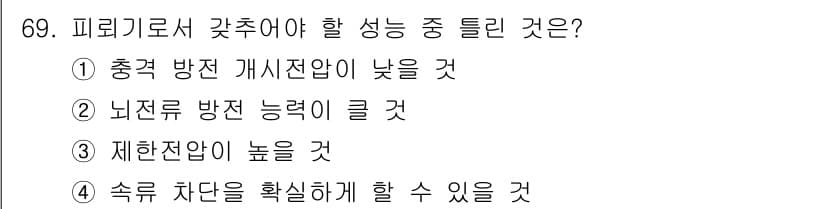 산업안전기사_필기 2022년 70번 - 피로가 누적되면 뇌의 인지 기능과 판단력이 저하되므로, 뇌전도 방전 능력... 에 관한 핵심 기출문제