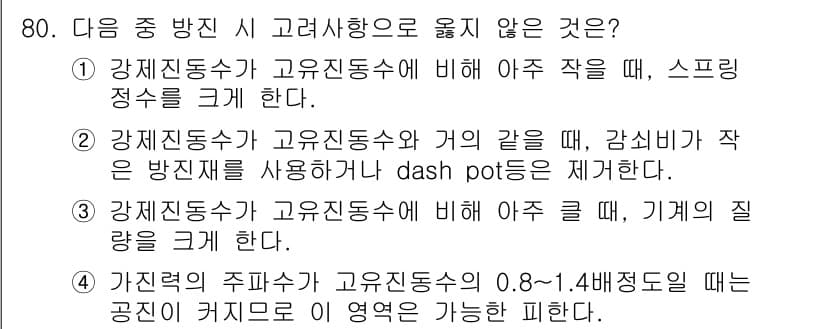 소음진동기사 2017년 81번 - 정답과 핵심 포인트를 검수 중인 기출문제